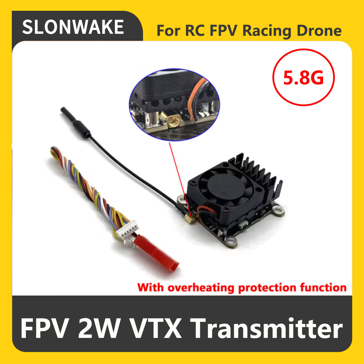 SLONWAKE 5.8G 2000mW Trasmetti - Fpv Drone Camera recensione e prezzo