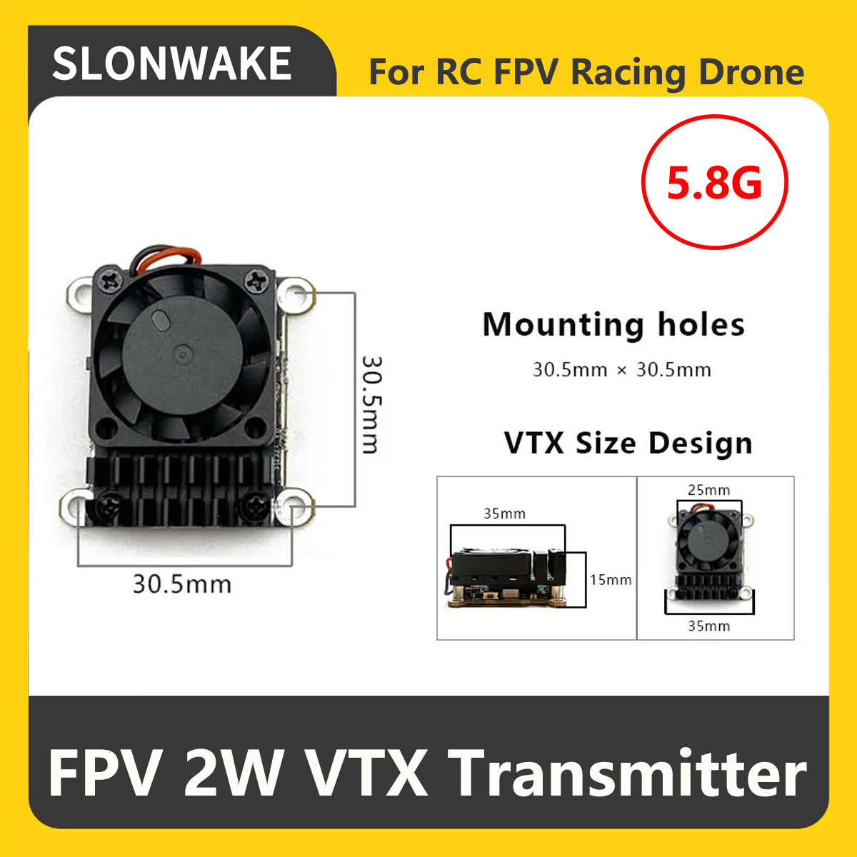 SLONWAKE 5.8G 2000mW Trasmetti - Fpv Drone Camera recensione e prezzo